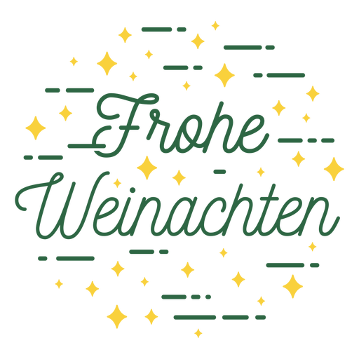 Merry christmas german sparkly lettering
