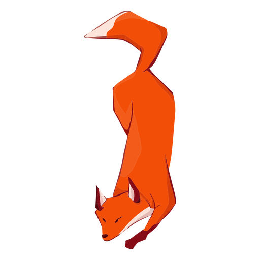 Raposa animal fofo andando Desenho PNG