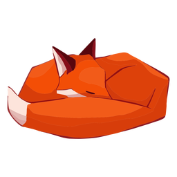 Fox niedliches Tier schlafend PNG-Design