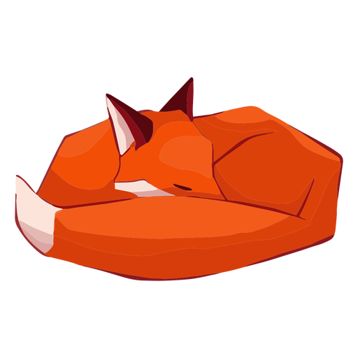 Animal fofo raposa dormindo