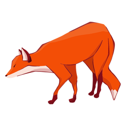Animal depredador zorro Diseño PNG