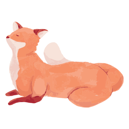 Cute fox watercolor PNG Design