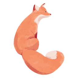 Cute fox wild animal watercolor PNG Design