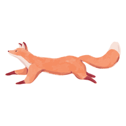 Fox saltando aquarela Desenho PNG