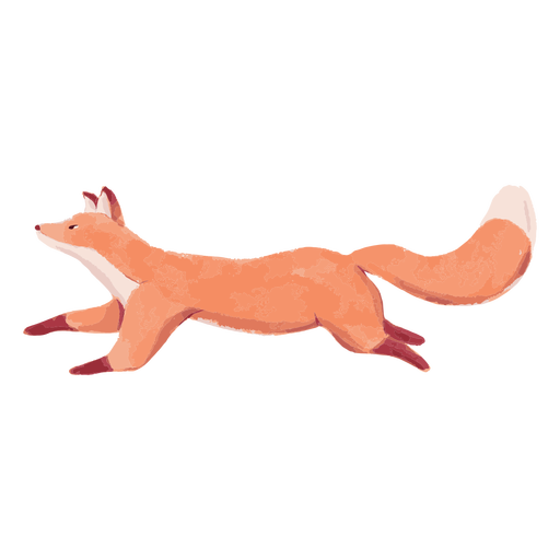 Fox saltando aquarela
