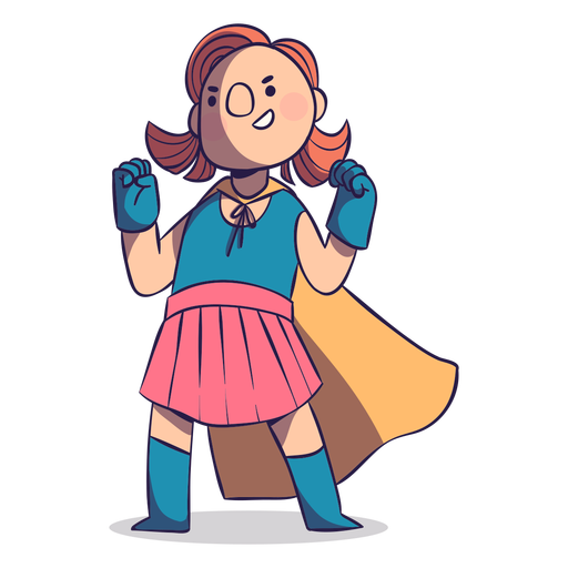 Superheldin Mädchen Charakter PNG-Design