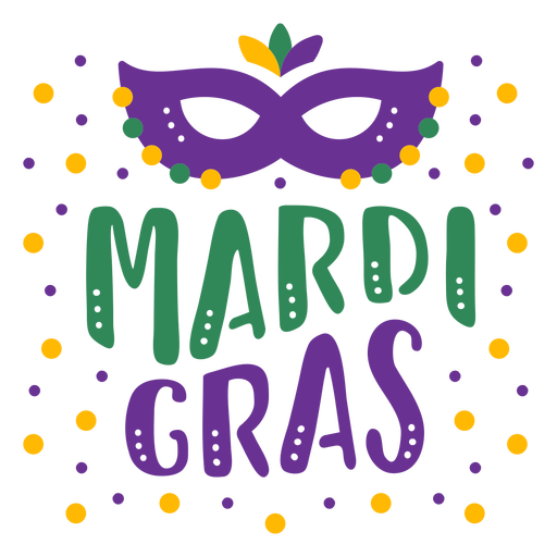 Cita de máscara de mardi gras Diseño PNG