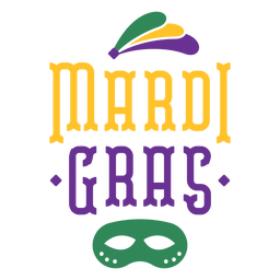 Diseño PNG Y SVG De Letras De Vacaciones De Mardi Gras Para Camisetas