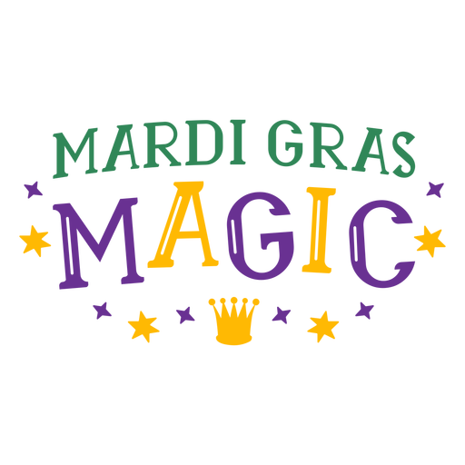 Mardi gras magic lettering