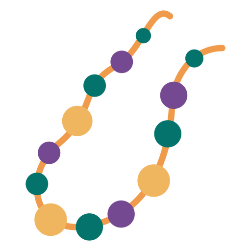 Necklace colorful beads PNG Design