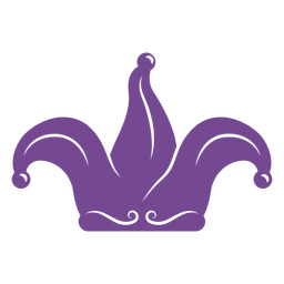 Jester hat purple silhouette PNG Design