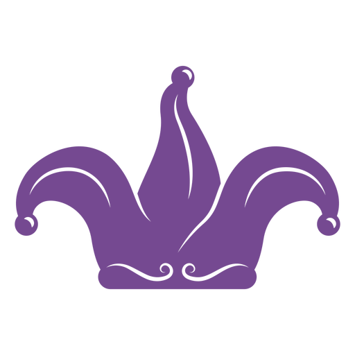 Jester hat purple silhouette PNG Design