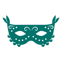 Carnival mask green silhouette Transparent PNG