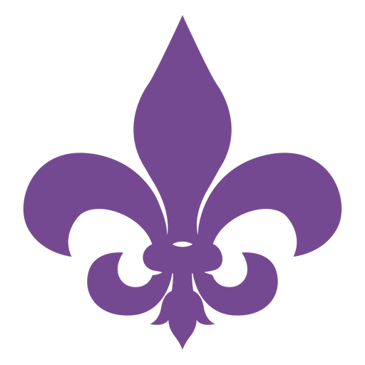 Fleur de lis purple silhouette PNG Design