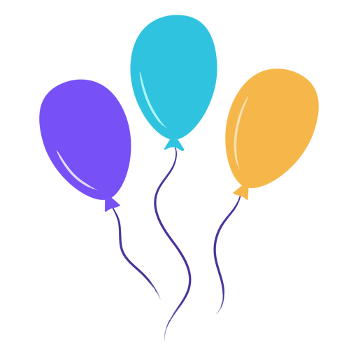 Party balloons floating PNG Design