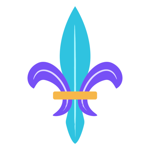 Fleur de lis flat PNG Design