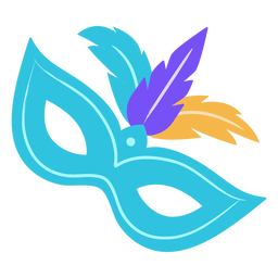 Blue carnival mask feather Transparent PNG