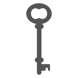 Simple vintage key silhouette 