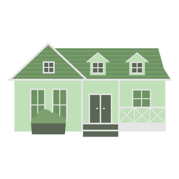 Simple green house icon Transparent PNG