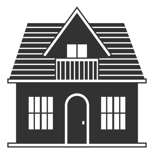 Small traditional house icon PNG Design