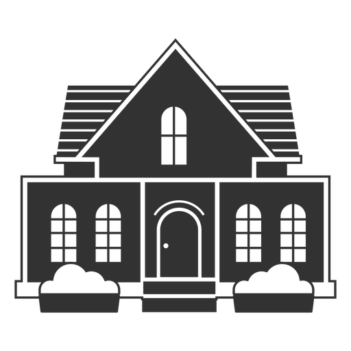 Frontal symmetric house icon PNG Design