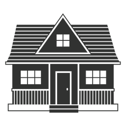 Simple house with porch icon