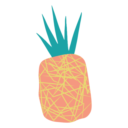 Doodle abstrato de abacaxi