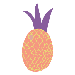 Fruta de piña doodle Diseño PNG