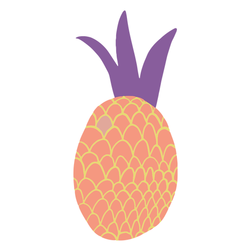 Ananas-Doodle-Frucht PNG-Design