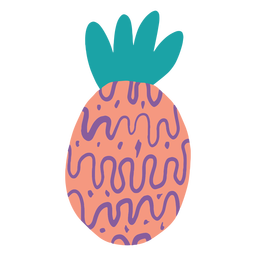 Abacaxi rabiscado Desenho PNG