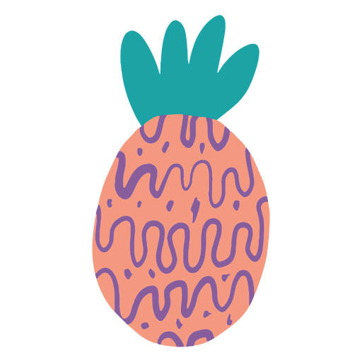 Doodle swirly pineapple  PNG Design