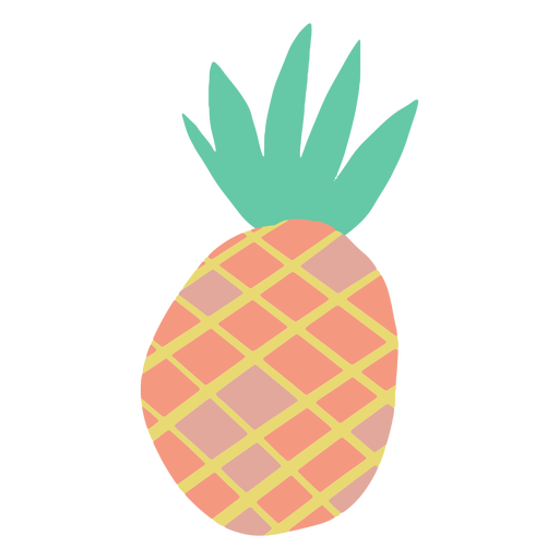 Doodle design simples de abacaxi