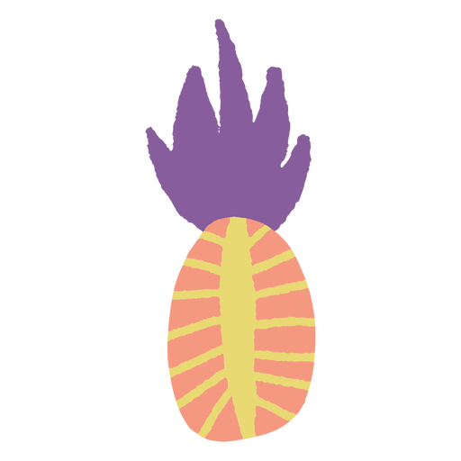 Ícone de abacaxi doodle abstrato Desenho PNG