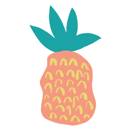 Wellige Gekritzel abstrakte Ananas PNG-Design