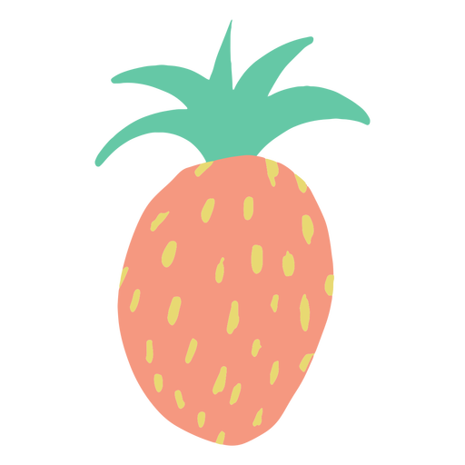 Doodle simples abacaxi Desenho PNG