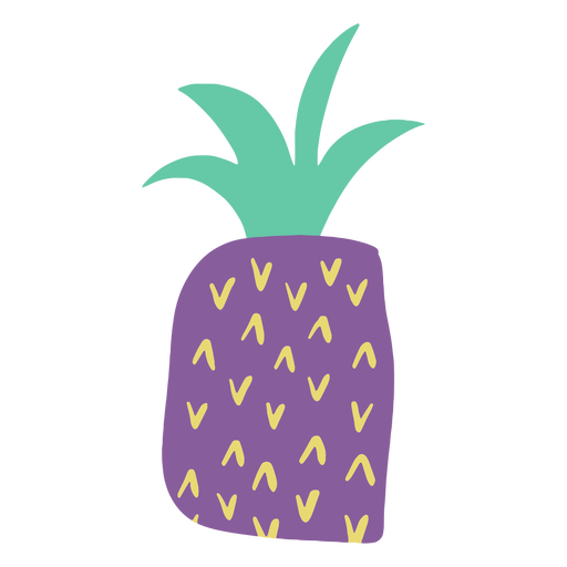 Purple doodle pineapple PNG Design