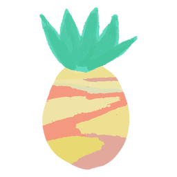 Doodle fruta abacaxi Desenho PNG
