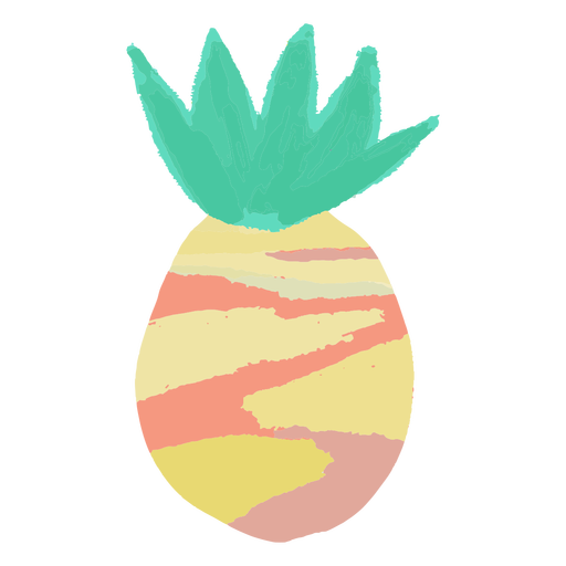 Doodle pineapple fruit PNG Design