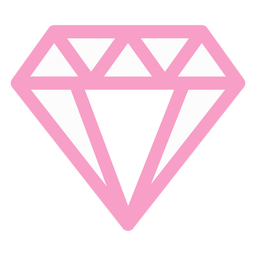 Diamante rosa geométrico Diseño PNG