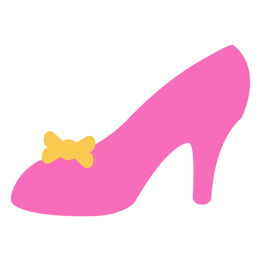 Pink flat high heel shoe