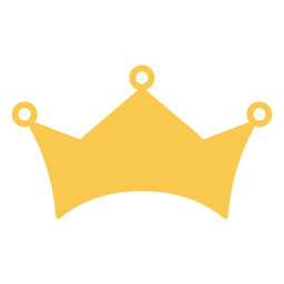 Corona dorada plana simple Transparent PNG