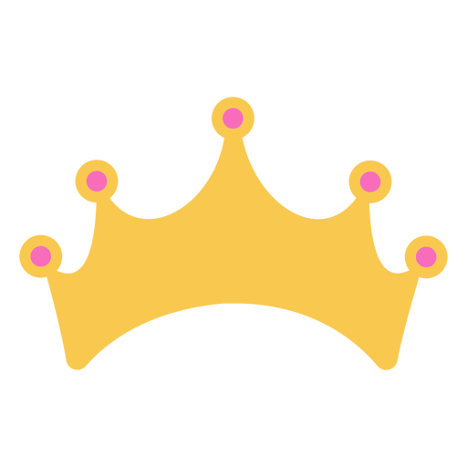 Einfache goldene Krone mit Details PNG-Design