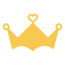 Decoración de corazón de corona Diseño PNG