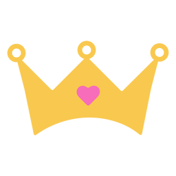 Diamante corazón corona Diseño PNG