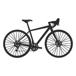 Competition bicycle side silhouette Transparent PNG