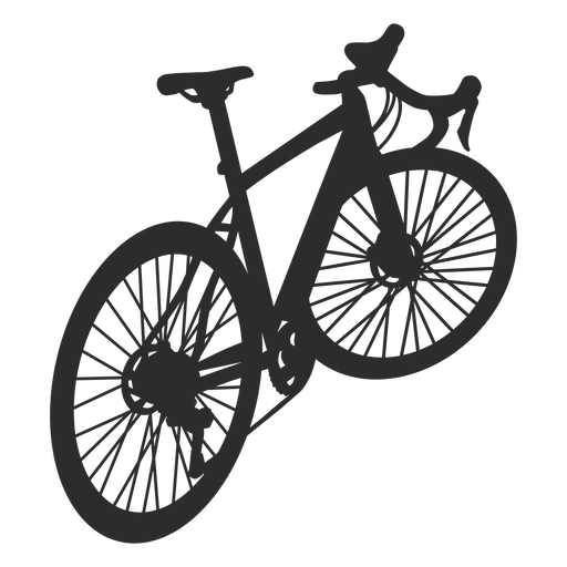 Side racing bicycle silhouette