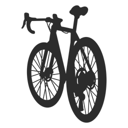 Racing bicycle rear silhouette Transparent PNG