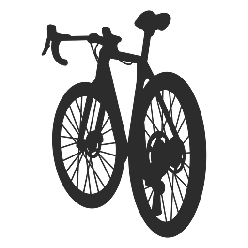 Racing bicycle rear silhouette PNG Design