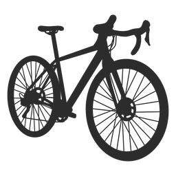 Racing bicycle side silhouette