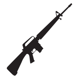 Silueta de carabina rifle M16 Transparent PNG